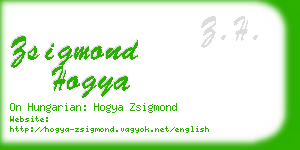 zsigmond hogya business card